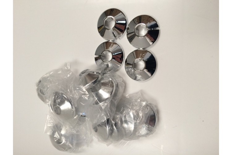 Bulk Bag of Pipe Rosette/ Covers – Silver Plastic – STR202B